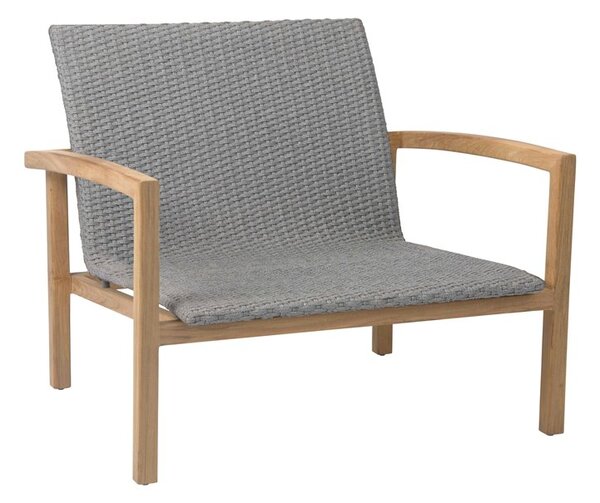 Stern Nízké křeslo Leah, Stern, 91x79x81 cm, rám teak, lankový výplet yellow