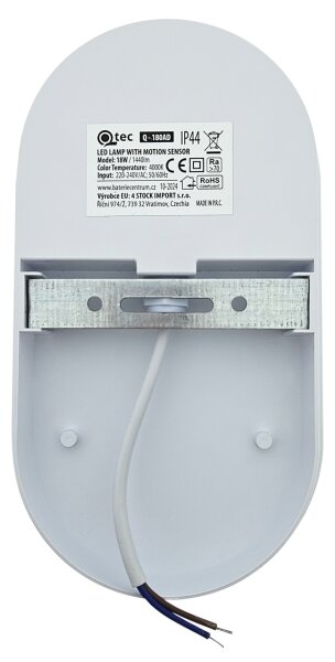 LED Venkovní nástěnné svítidlo se senzorem pohybu LED/18W/230V IP44 bílá