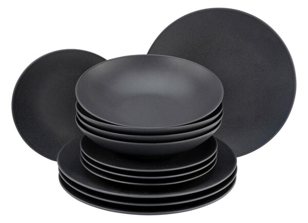 JÍDELNÍ SOUPRAVA Soft Touch Black 12dílné Creatable - Online Only nádobí, Online Only