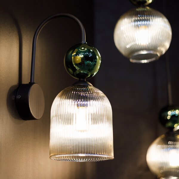 TK Lighting Sophia Green Cognac nástěnné svítidlo 1x10 W zelená-hnědá 11143