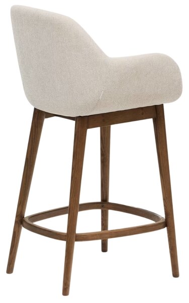 Béžová barová židle Kave Home Konna 65 cm s tmavou podnoží