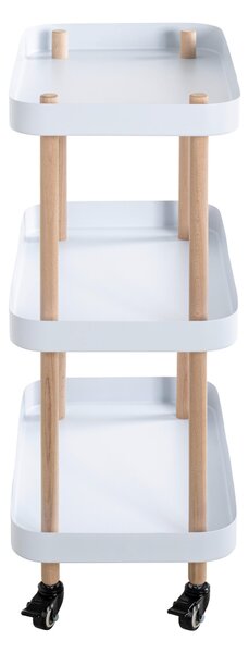 SERVÍROVACÍ VOZÍK, přírodní barvy, bílá, barvy buku, 50/30/76 cm - Barové vozíky, Online Only