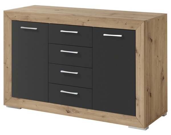 Komoda FERNANDO T23 dub artisan/matná šedá