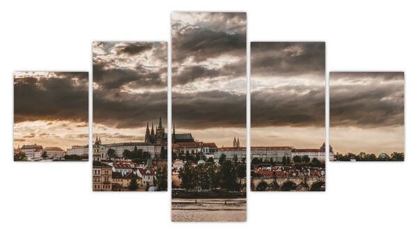 Obraz Pražského hradu v šeru (125x70 cm)