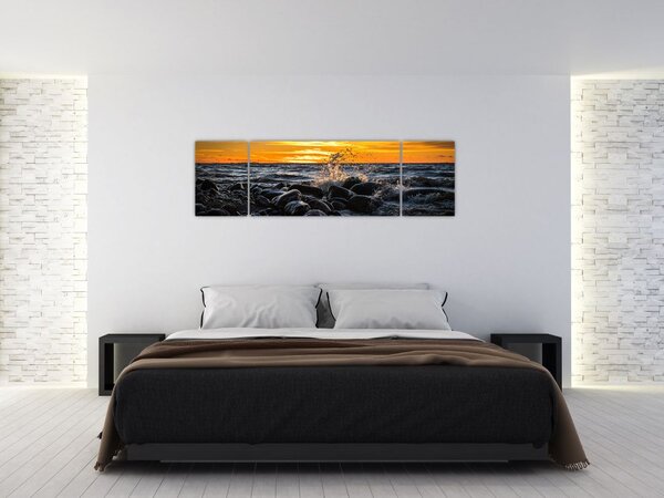 Obraz mořských vln (170x50 cm)