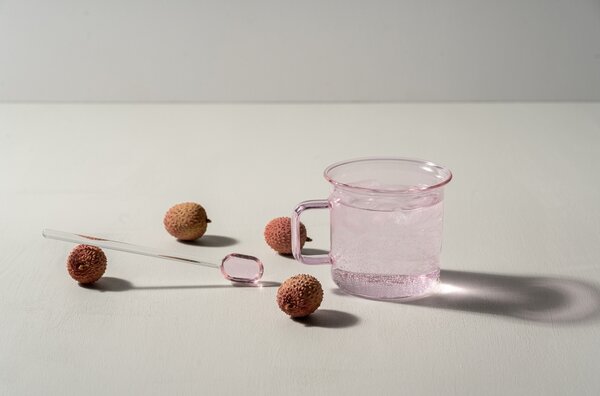 Muurla Hrnek Glass 0,35l, růžový
