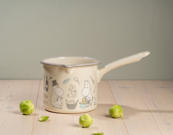 Muurla Kastrol Moomins Bon Appétit 1,3l, smalt / béžový