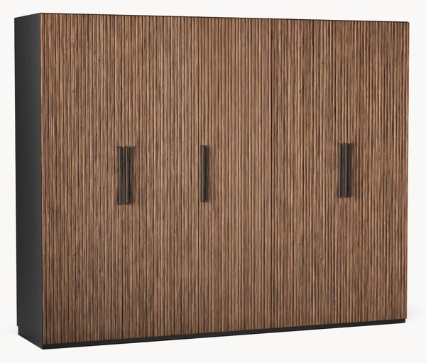 Modulární skříň ve vzhledu ořechového dřeva's otočnými dveřmi Simone, šířka 250 cm, více variant