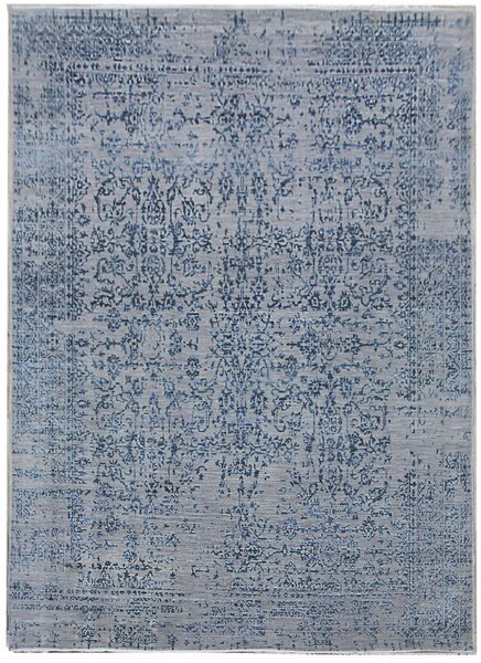 Diamond Carpets koberce Ručně vázaný kusový koberec Diamond DC-JK 1 Silver/blue ROZMĚR: 140x200