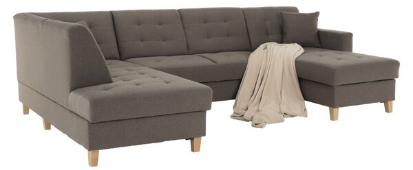 KONDELA Sedací souprava, šedohnědá TAUPE, pravá, BRIDGET