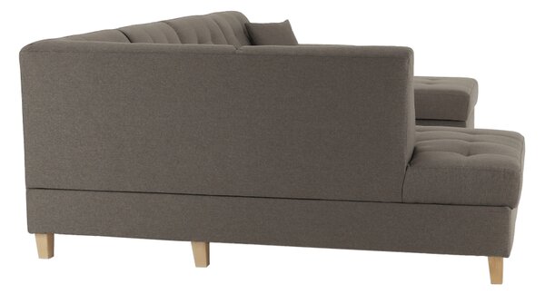 KONDELA Sedací souprava, šedohnědá TAUPE, pravá, BRIDGET