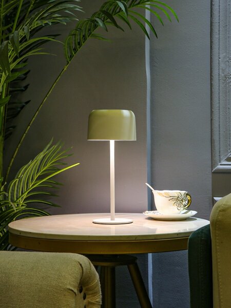 Venkovní solární LED stolní lampička Immax CARO bílá 4W 150lm, teplá bílá 3000K