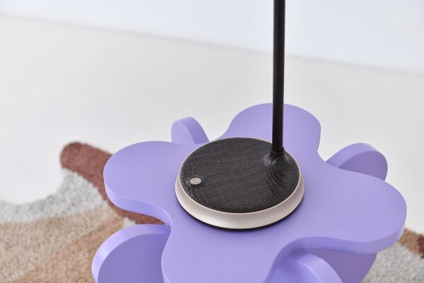 LED stolní lampička Immax FINCH s Qi nabíjením hnědá +zlaté prvky