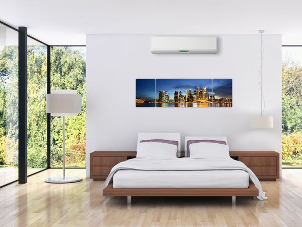 Obraz nočního města (170x50 cm)