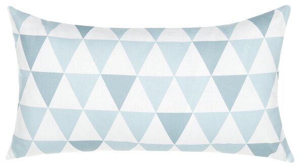 Sada 2 venkovních polštářů TRIFOS Geometrický vzor 40 x 70 cm Modrá