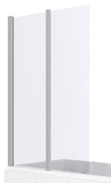 Rea - Skládací vanová zástěna Agat-2 - chrom/transparentní - 80x140 cm