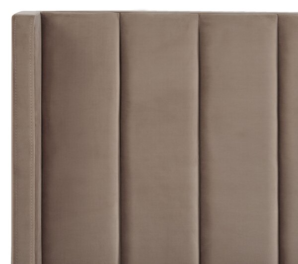 Postel Umělý samet VILLETTE 180 x 200 cm Taupe