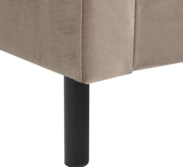 Postel Umělý samet VILLETTE 180 x 200 cm Taupe