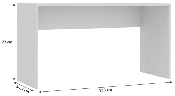 PSACÍ STŮL, bílá, 135/73/54,4 cm Hom`in - Kancelářské stoly