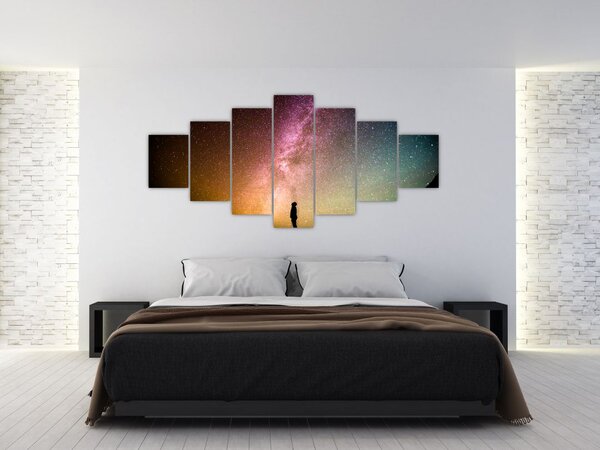 Obraz - obloha plná hvězd (210x100 cm)