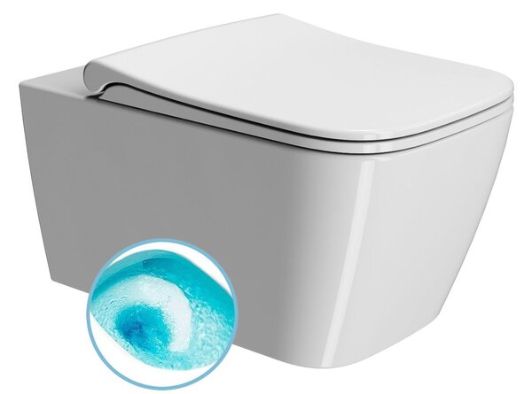 GSI NUBES závěsná WC mísa, Swirlflush, 55x36 cm, bílá ExtraGlaze