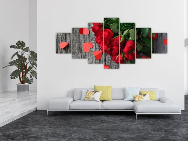 Obraz - kytice růží (210x100 cm)