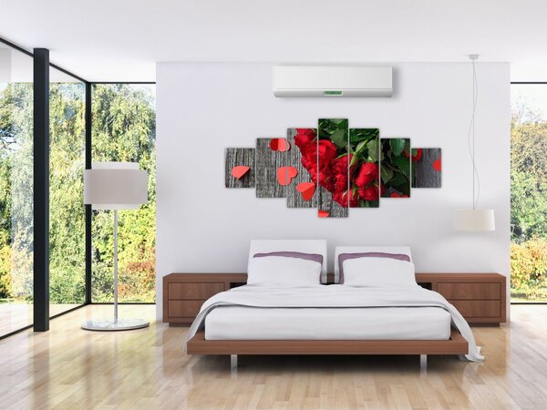 Obraz - kytice růží (210x100 cm)
