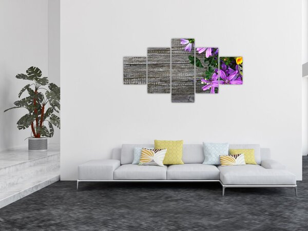 Obraz - luční květiny (125x70 cm)