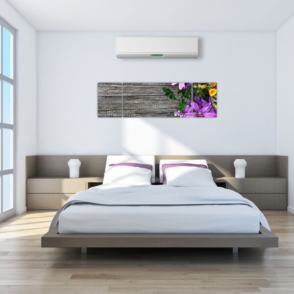 Obraz - luční květiny (170x50 cm)