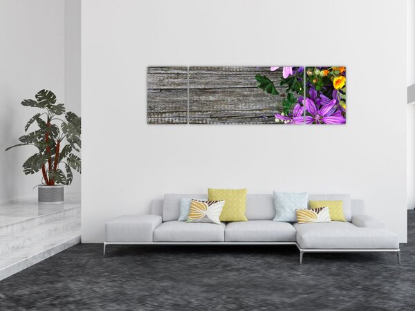 Obraz - luční květiny (170x50 cm)