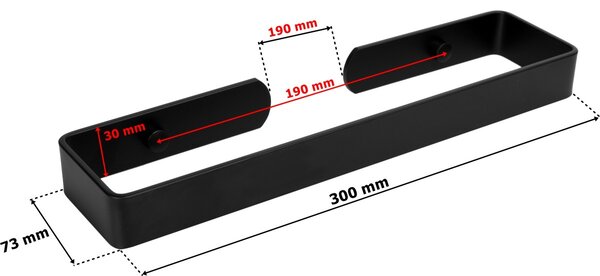 TZB Loftový věšák Kasos 30 cm černý