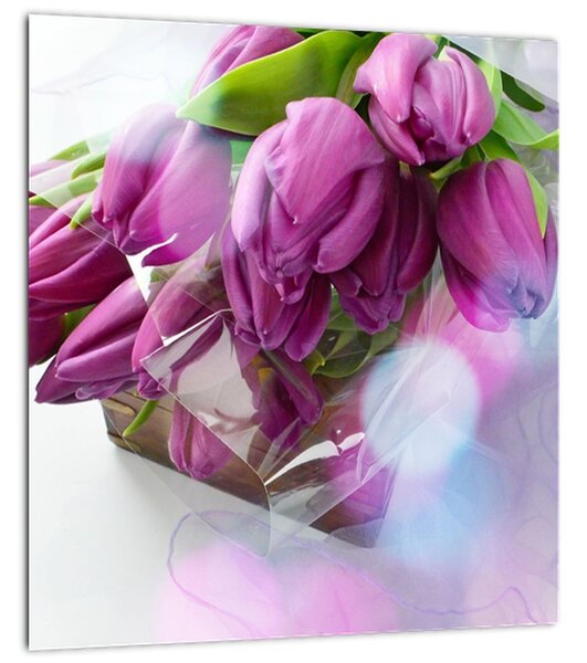 Obraz - kytice tulipánů (30x30 cm)