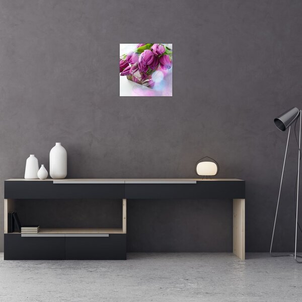 Obraz - kytice tulipánů (30x30 cm)