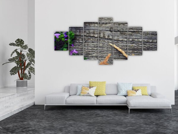 Obraz - luční květiny (210x100 cm)