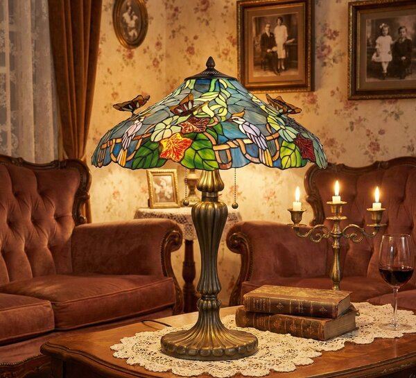 Stolní lampa Tiffany Butterfly - Ø 52*65 cm - Clayre & Eef