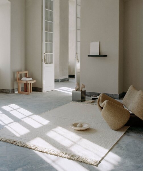 Linie Design Vlněný koberec Awakened Mind White, přírodně bílý, vlna Rozměr: 140x200 cm