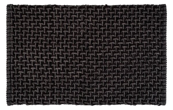 Antracitová textilní koupelnová předložka 50x80 cm Ecoli – Wenko