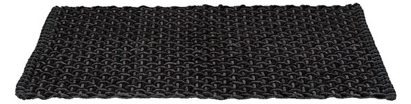 Antracitová textilní koupelnová předložka 50x80 cm Ecoli – Wenko
