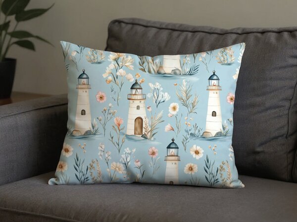 Polybavlněný povlak na polštář LIGHTHOUSE POLY 50x70 cm, modrý