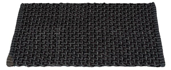 Antracitová textilní koupelnová předložka 50x80 cm Ecoli – Wenko