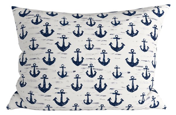 Polybavlněný povlak na polštář NAVYSTA POLY 70x90 cm, modro-bílý