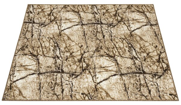 Kobercový ráj Kusový koberec Grain 17 Mramor hnědý béžový Rozměr: 100x200 cm