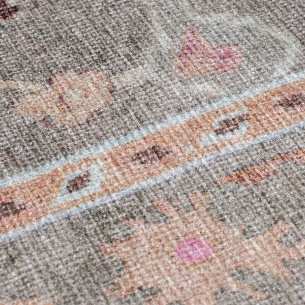 Světle zelený pratelný běhoun 60x230 cm Una Floral – Flair Rugs