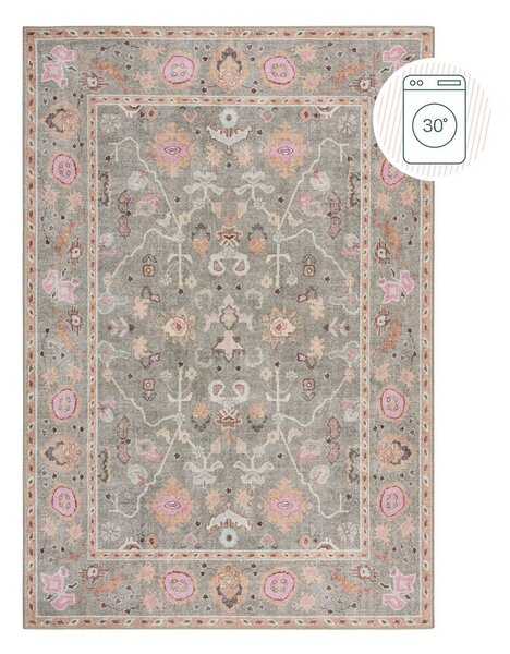 Světle zelený pratelný koberec 115x170 cm Una Floral – Flair Rugs