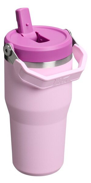 Růžová termoska z nerezové oceli 600 ml IceFlow™ Flip Straw 2.0 Cherry Blossom – Stanley