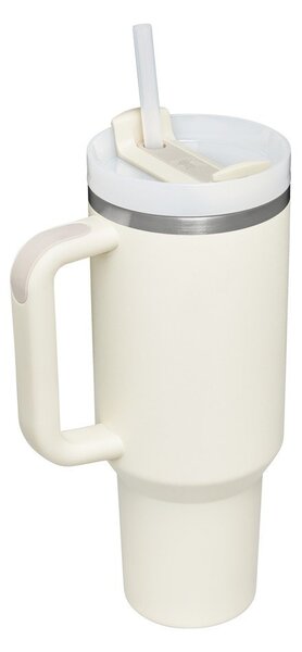 Krémová termoska s brčkem z nerezové oceli 1,18 l Quencher H2.0 FlowState Tumbler Cream – Stanley