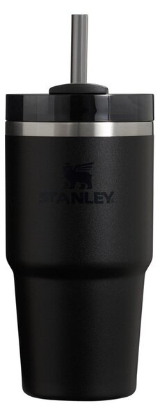Černá termoska s brčkem z nerezové oceli 600 ml Quencher H2.0 FlowState Tumbler Black – Stanley