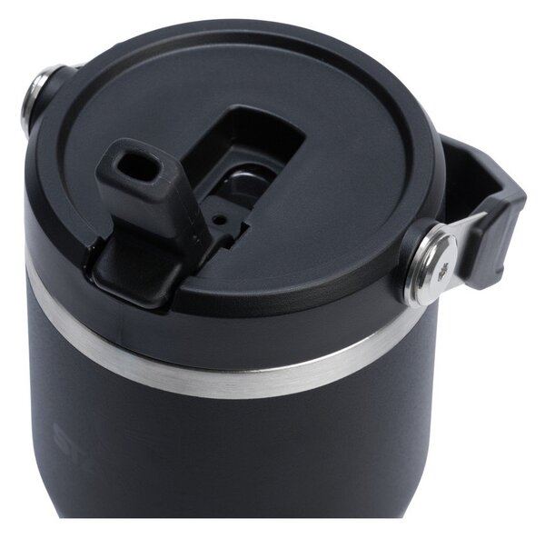 Černá termoska z nerezové oceli 600 ml IceFlow™ Flip Straw 2.0 Tumbler Black – Stanley