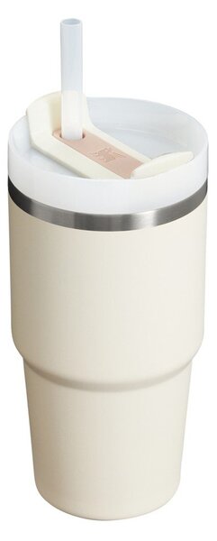 Krémová termoska s brčkem z nerezové oceli 600 ml Quencher H2.0 FlowState Tumbler Cream – Stanley
