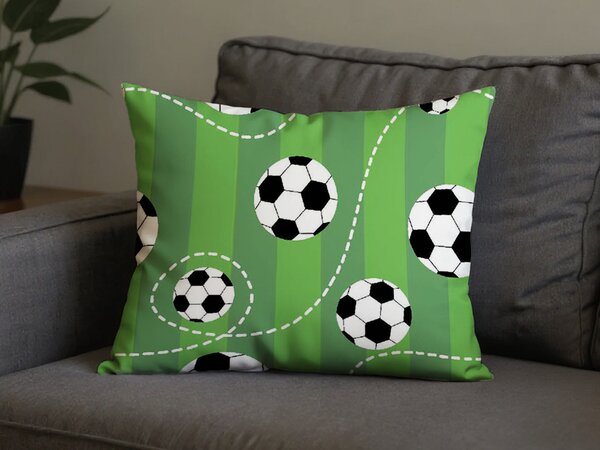 Polybavlněný povlak na polštář FOOTBALL TIME POLY 50x70 cm, zelený